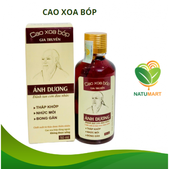 Cao Xoa Bóp Gia Truyền Ánh Dương, Thảo Dược Thiên Nhiên Block 5 chai - NATUMART